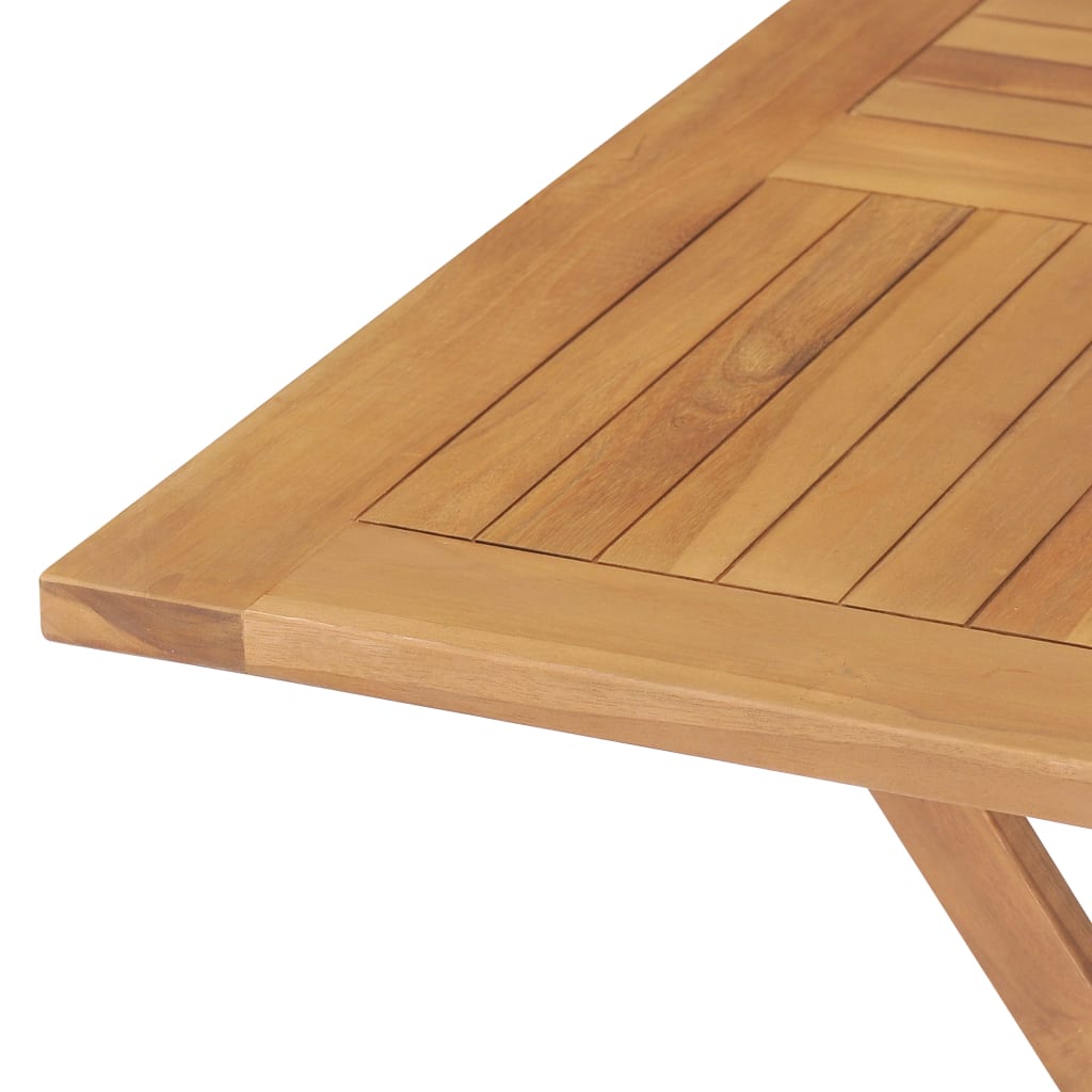 Set da Pranzo da Giardino 5 pz in Legno Massello di Teak - immagine 6