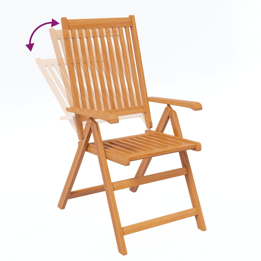 Set Mobili da Pranzo da Giardino 5 pz Legno Massello di Acacia - immagine 7