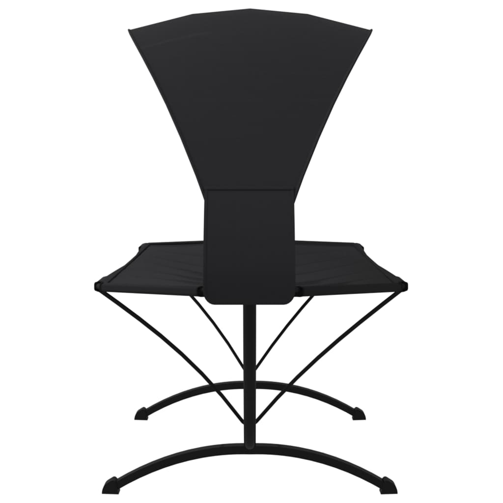 Lettino con Tettuccio per Esterni Nero Acciaio e Tessuto Oxford - immagine 4