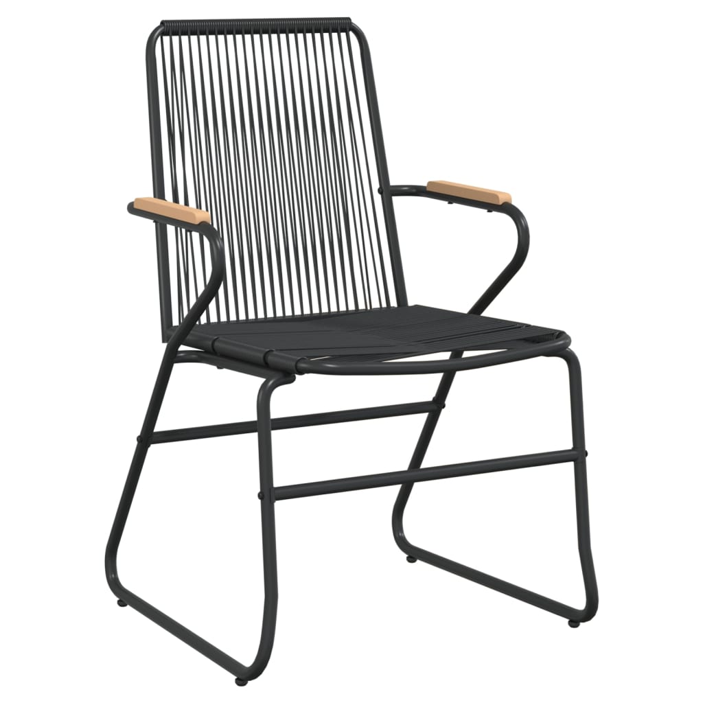Set da Pranzo da Giardino 3 pz Nero in Rattan PVC - immagine 5