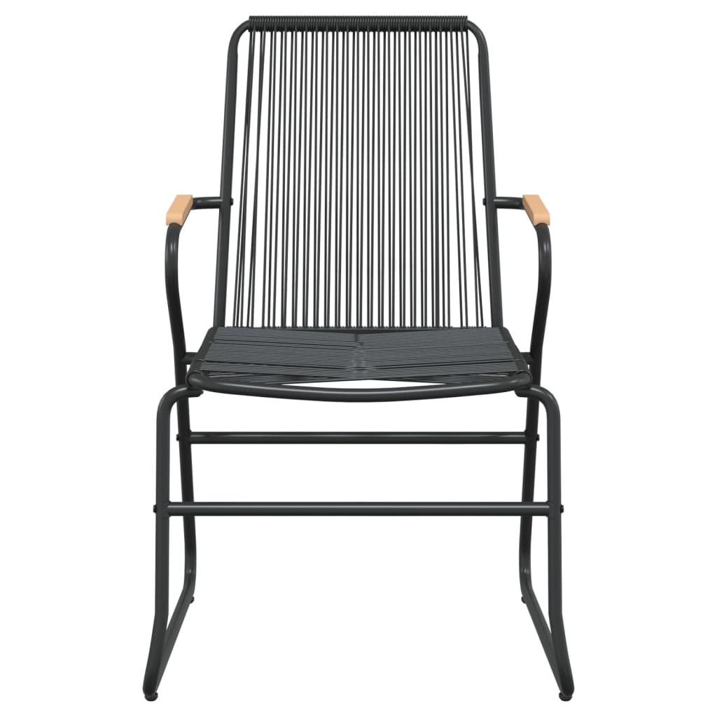 Set da Pranzo da Giardino 3 pz Nero in Rattan PVC - immagine 6