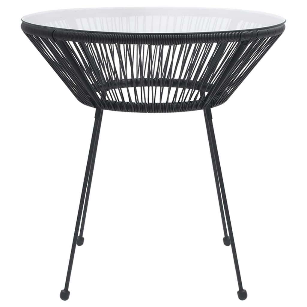 Set da Pranzo per Giardino 5 pz Nero - immagine 4