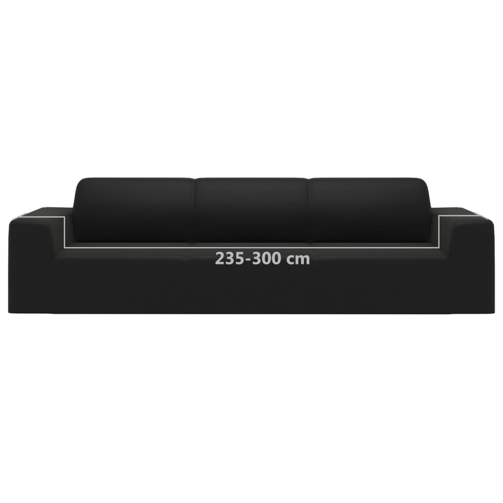 Fodera Elasticizzata Divano 3 Posti Jersey Poliestere Antracite - immagine 5