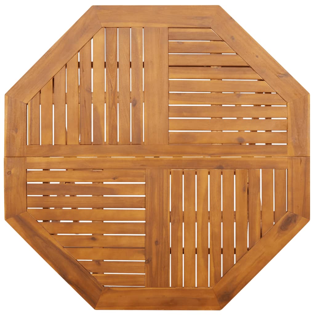Tavolo da Giardino Pieghevole Ø110x75cm Legno Massello d'Acacia - immagine 6