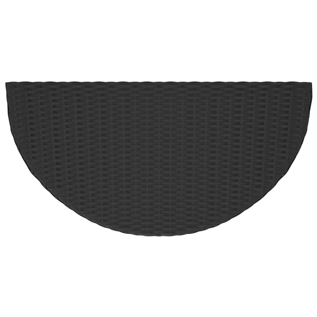 Tavolo da Giardino Nero 100x50x75 cm in Polyrattan - immagine 6
