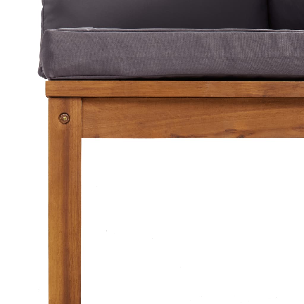 Set Divani da Giardino 5 pz con Cuscini in Massello di Acacia - immagine 4