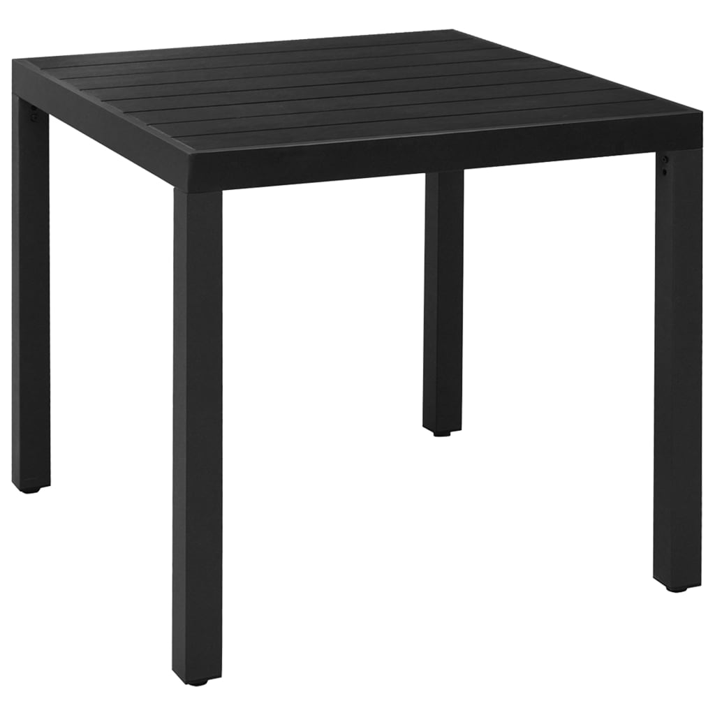 Set Mobili da Pranzo per Giardino 5 pz in Alluminio Nero - immagine 8