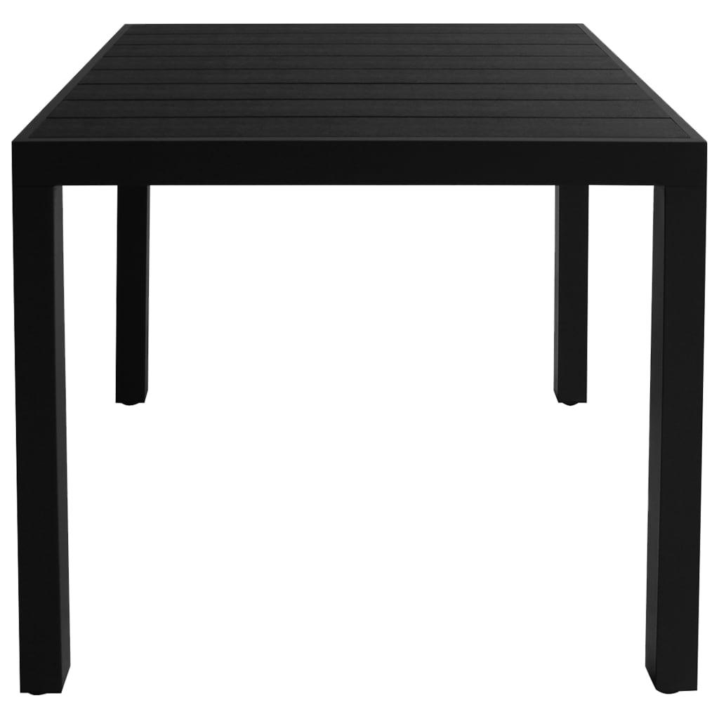 Set Mobili da Pranzo per Giardino 5 pz in Alluminio Nero - immagine 9