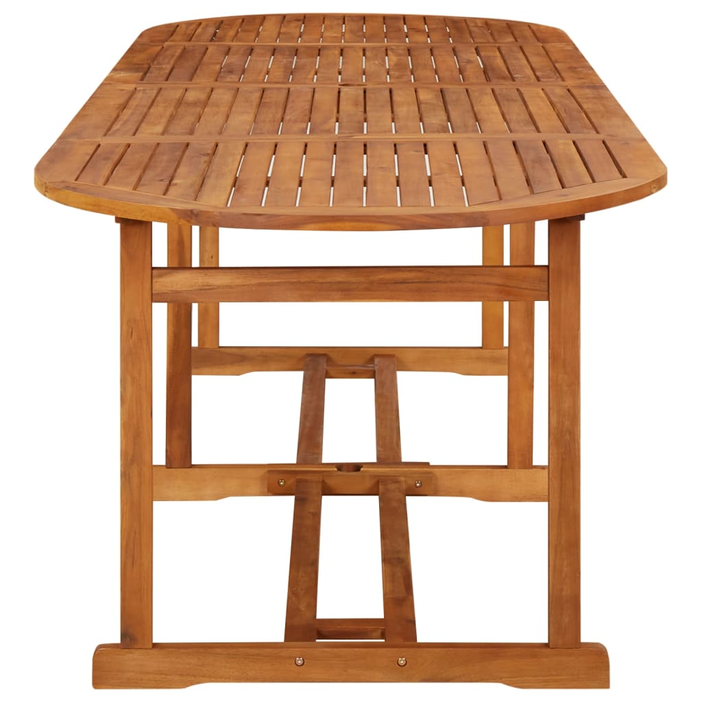 Set da Pranzo da Giardino 11 pz 280x90x75 cm Massello di Acacia - immagine 7