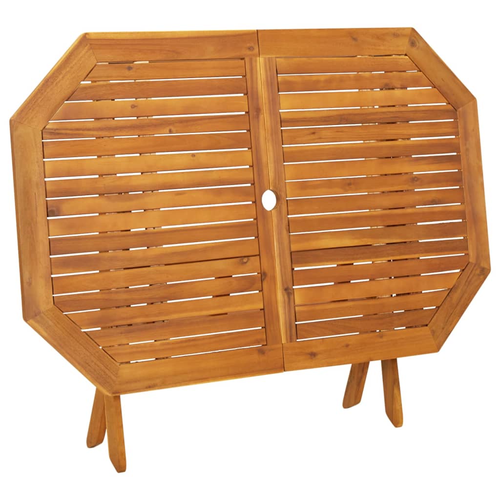 Set da Pranzo da Giardino 5 pz in Legno Massello di Acacia - immagine 4