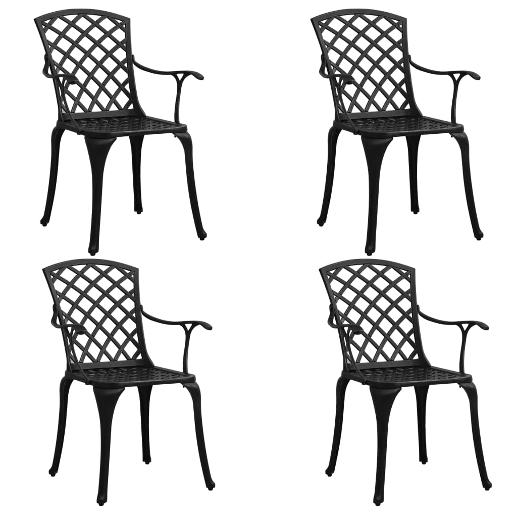Set da Bistrot 5 pz in Alluminio Pressofuso Nero - immagine 3