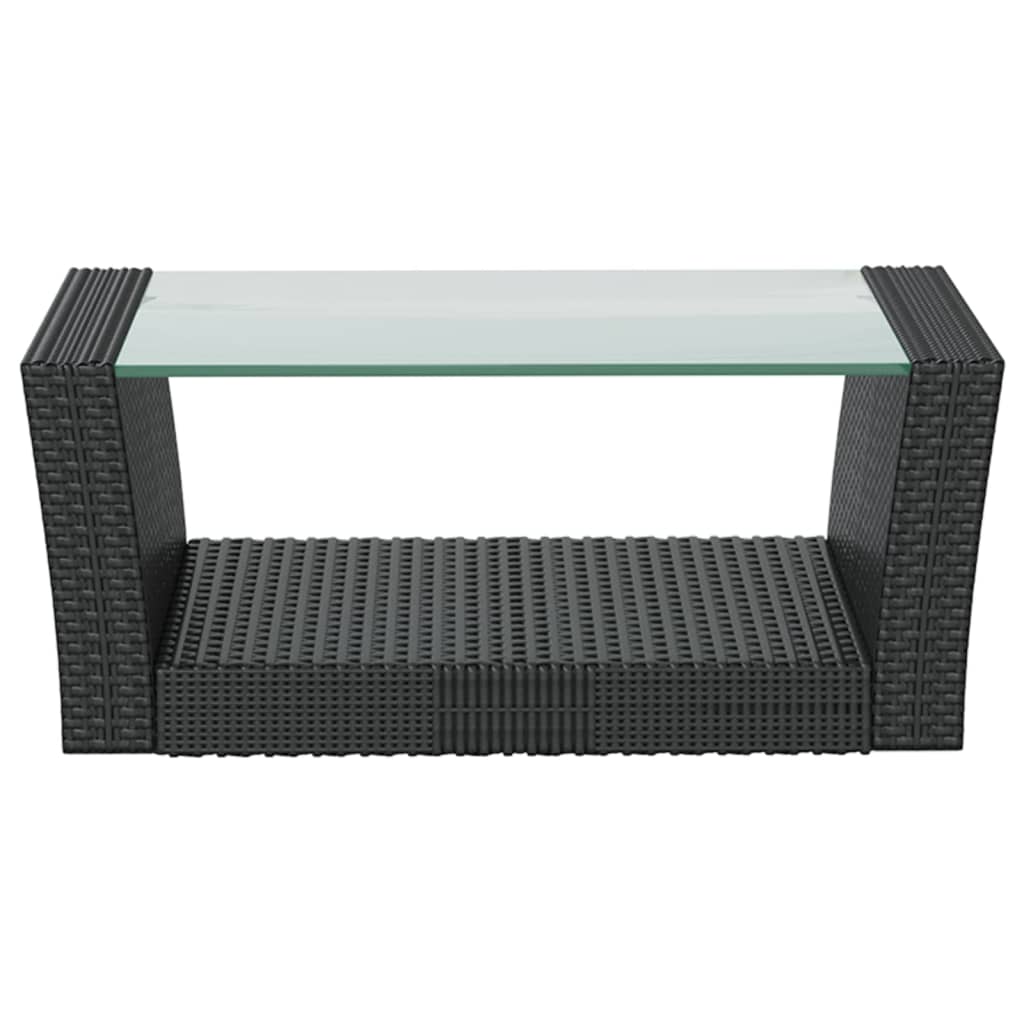 Set Divani da Giardino 16 pz con Cuscini in Polyrattan Nero - immagine 7