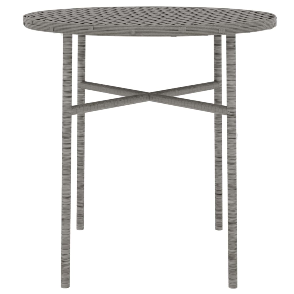 Set Mobili da Pranzo per Giardino 3 pz in Polyrattan Grigio - immagine 5