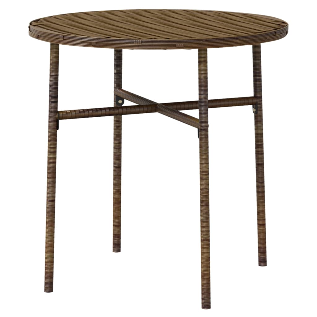 Set Mobili da Pranzo per Giardino 3 pz in Polyrattan Marrone - immagine 4