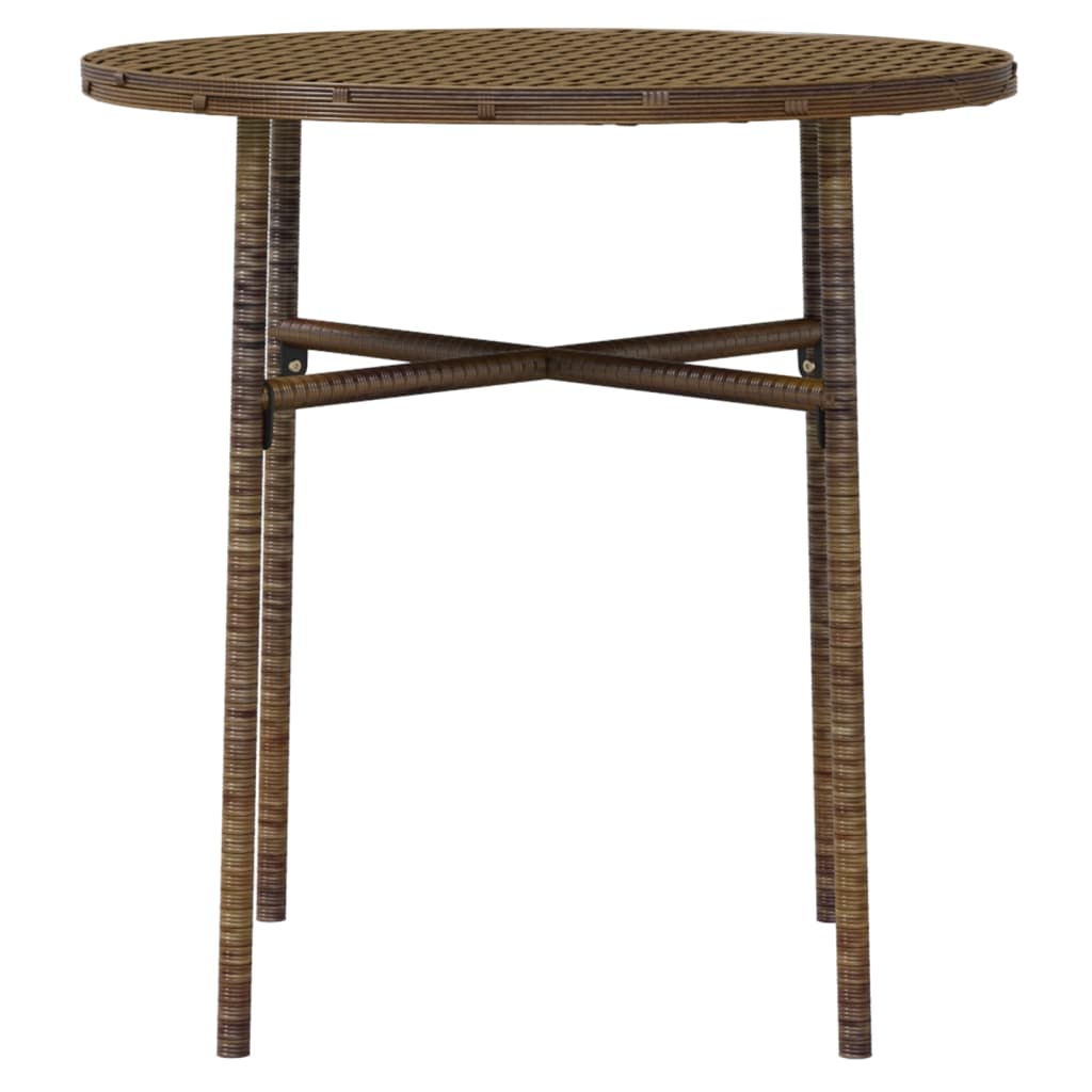 Set Mobili da Pranzo per Giardino 3 pz in Polyrattan Marrone - immagine 5