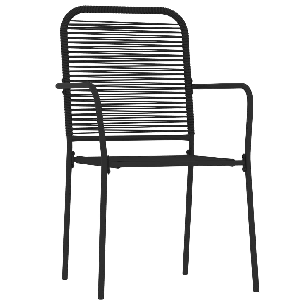 Set Mobili da Pranzo per Giardino 7 pz Nero - immagine 3