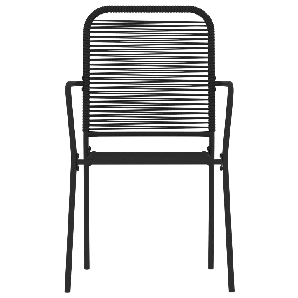 Set Mobili da Pranzo per Giardino 7 pz Nero - immagine 4