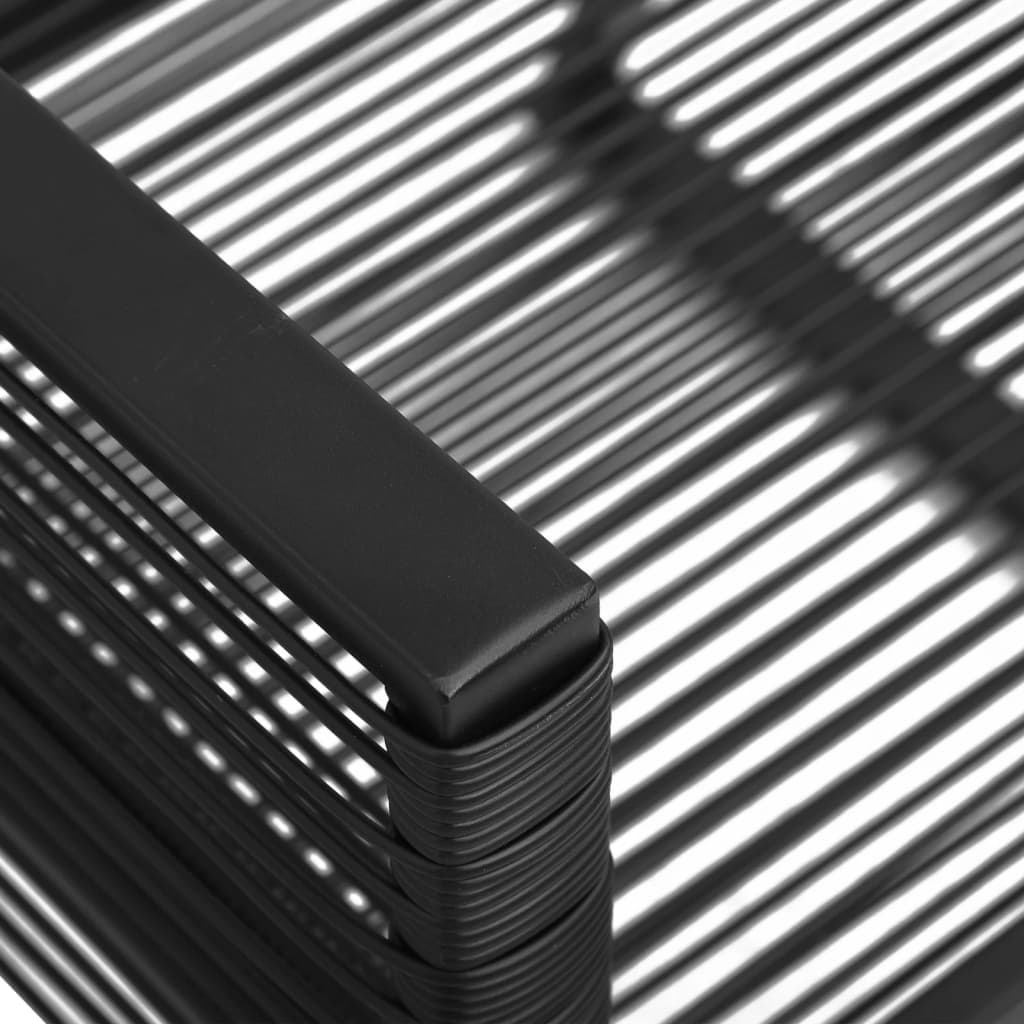 Set Mobili da Pranzo per Giardino 7 pz Nero - immagine 5