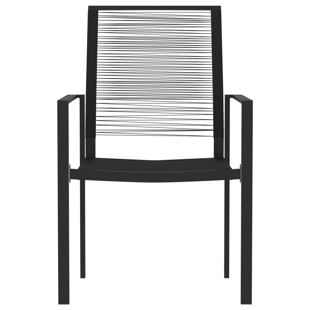 Set Mobili da Pranzo per Giardino 5 pz Nero - immagine 4