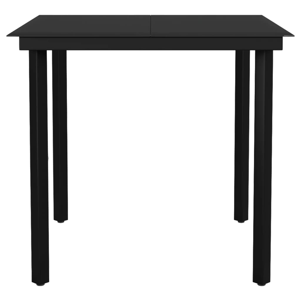 Set Mobili da Pranzo per Giardino 5 pz Nero - immagine 6