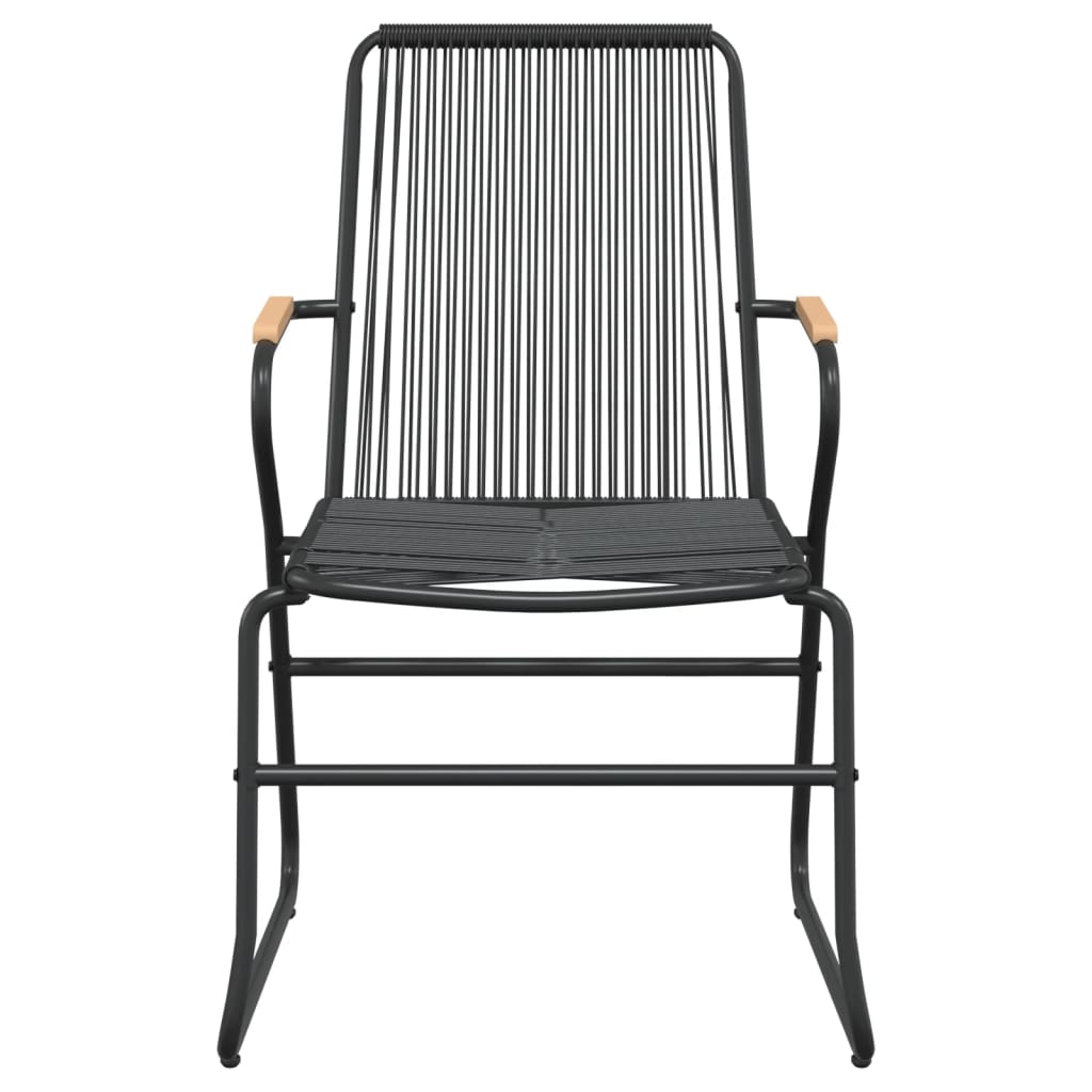 Set da Pranzo da Giardino 3 pz Nero in Rattan PVC - immagine 5