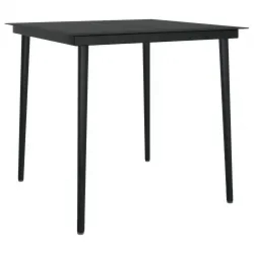 Set da Pranzo da Giardino 3 pz con Cuscini Nero - immagine 4