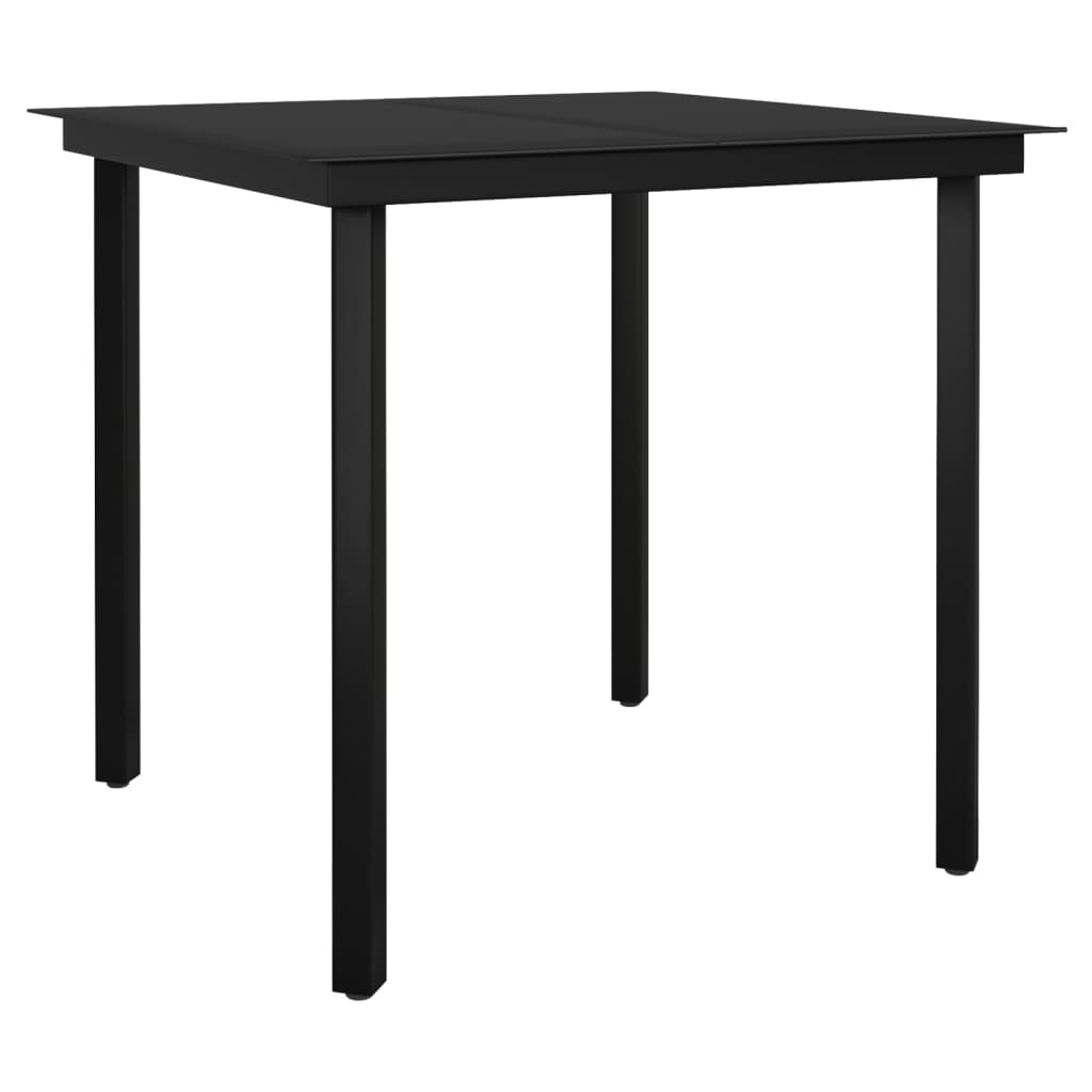 Set da Pranzo da Giardino 5 pz con Cuscini Nero - immagine 5