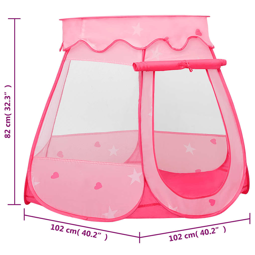 Tenda da Gioco per Bambini Rosa 102x102x82 cm - immagine 2
