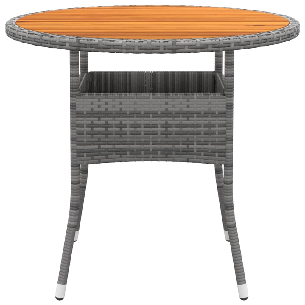 Set da Pranzo per Giardino 3 pz in Polyrattan Grigio - immagine 6