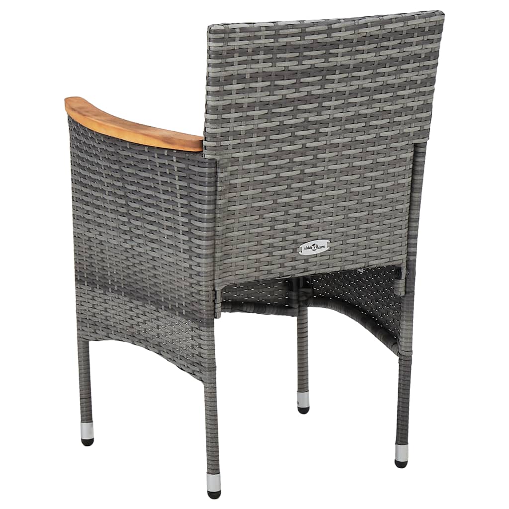Set Pranzo da Giardino 11pz in Polyrattan Grigio - immagine 4