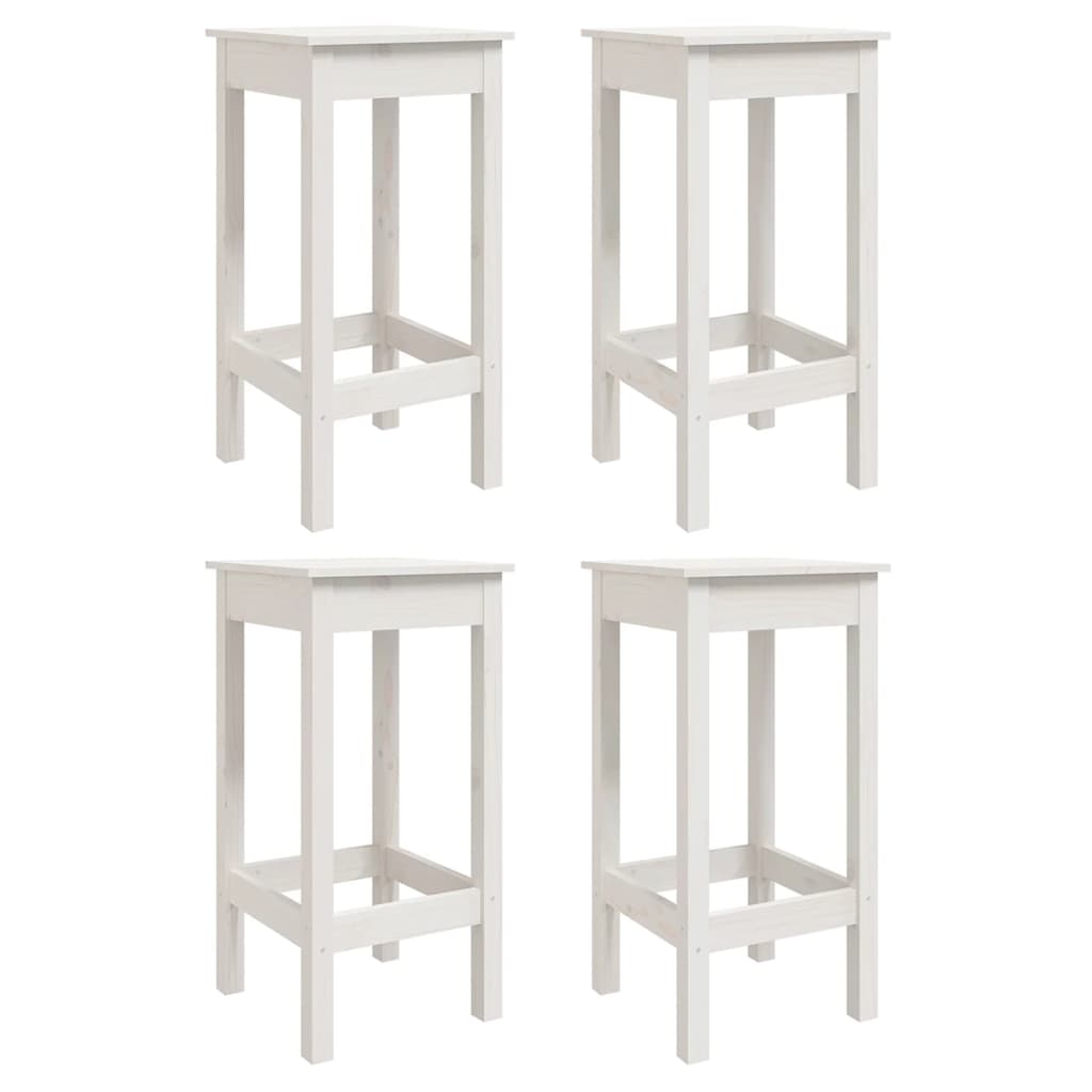 Set Bar da Giardino 5 pz Bianco in Legno Massello di Pino - immagine 6