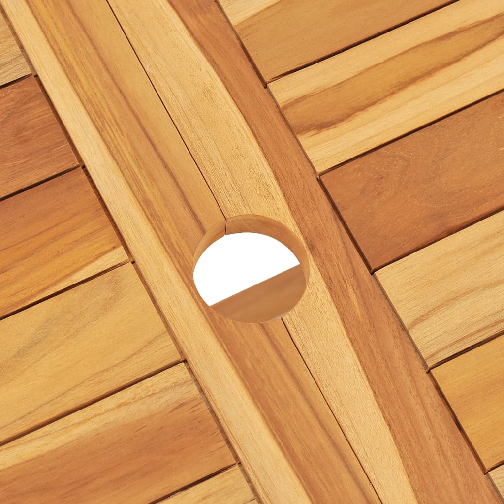 Set da Pranzo per Giardino 5 pz in Legno Massello di Teak - immagine 6