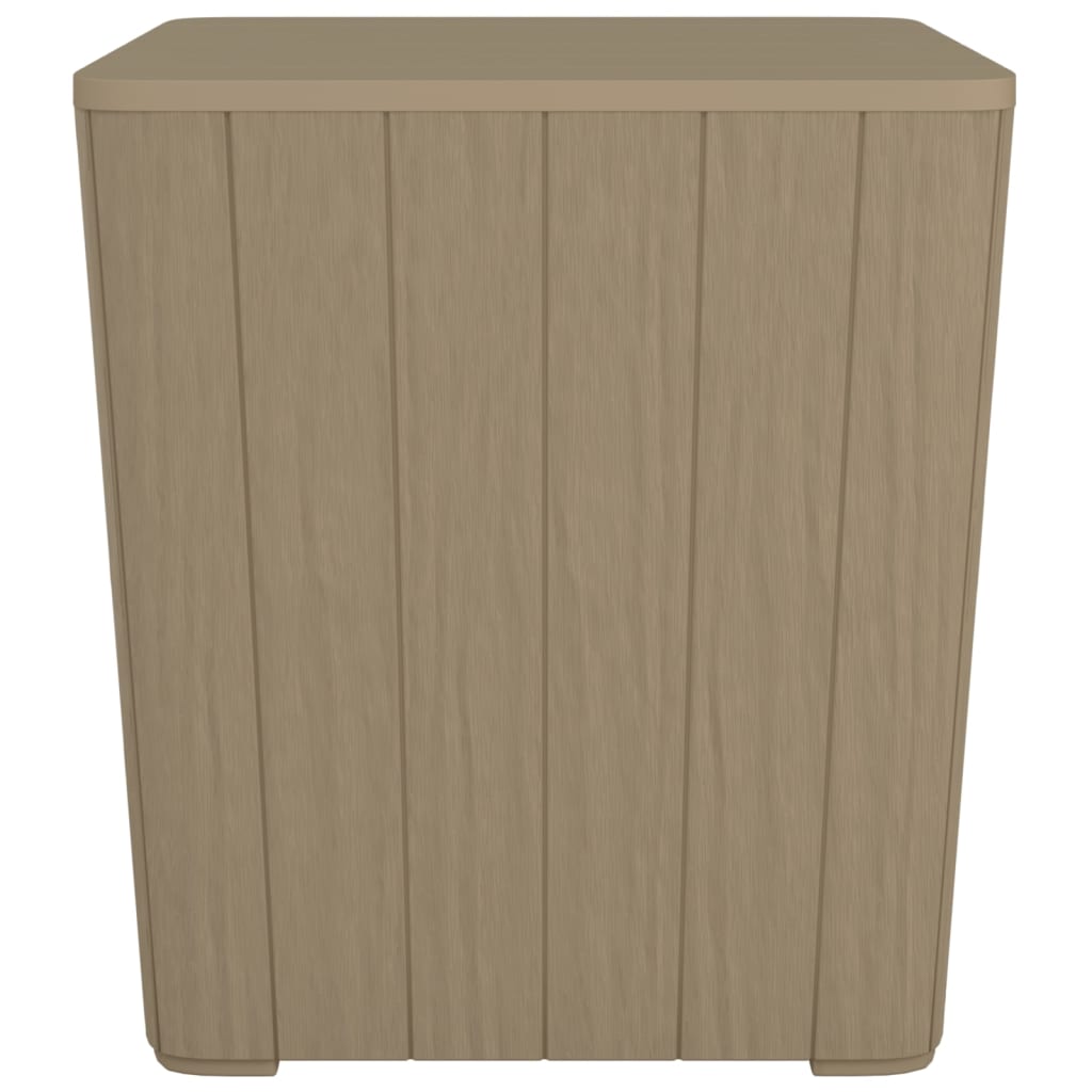 Tavolo da Giardino con Coperchio Polipropilene Marrone Chiaro - immagine 4