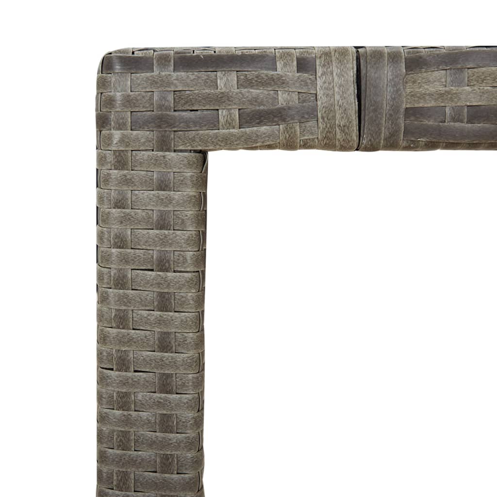 Tavolo Giardino Piano Legno Grigio Polyrattan e Massello Acacia - immagine 5