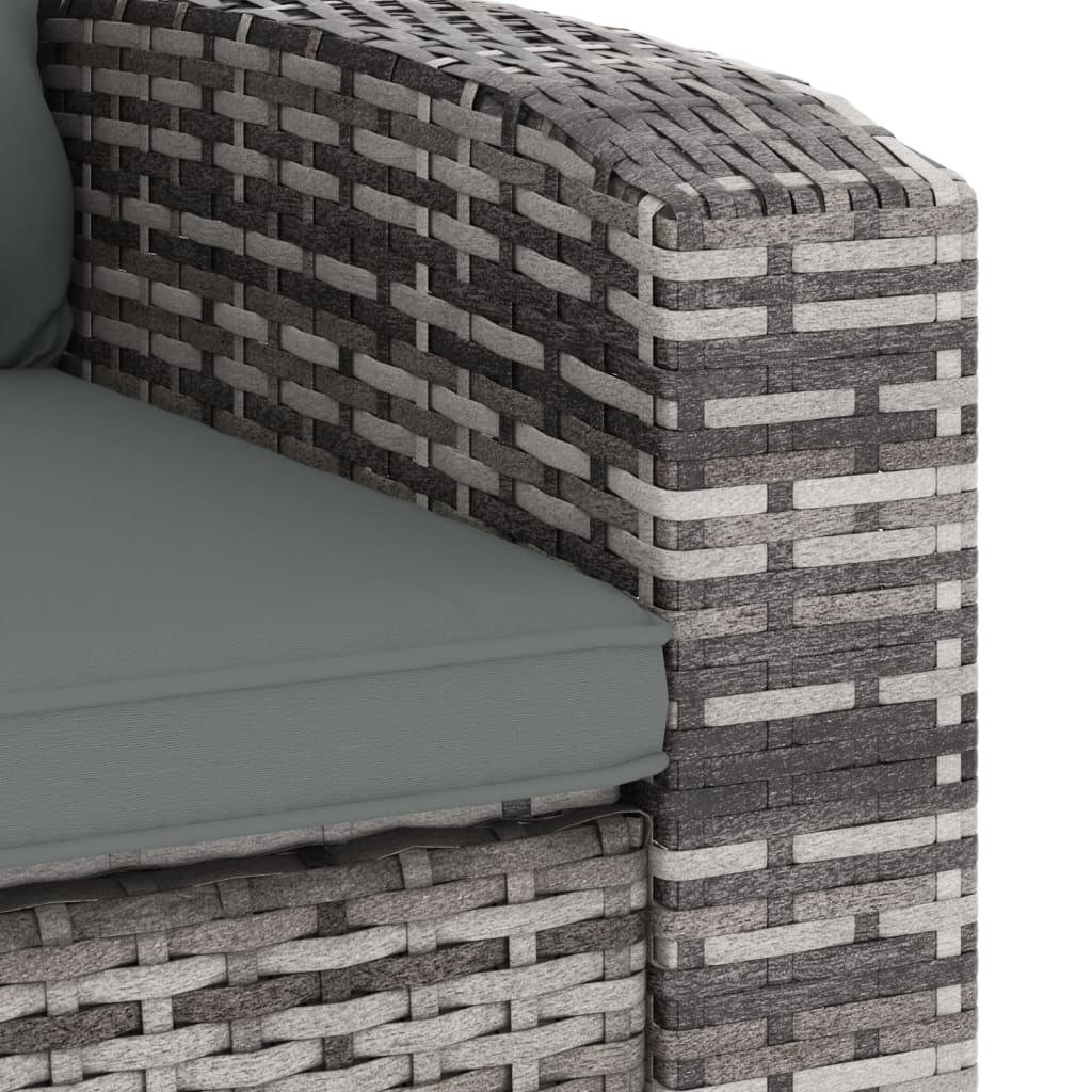 Poltrona Reclinabile Giardino Cuscini Marrone Chiaro Polyrattan - immagine 6