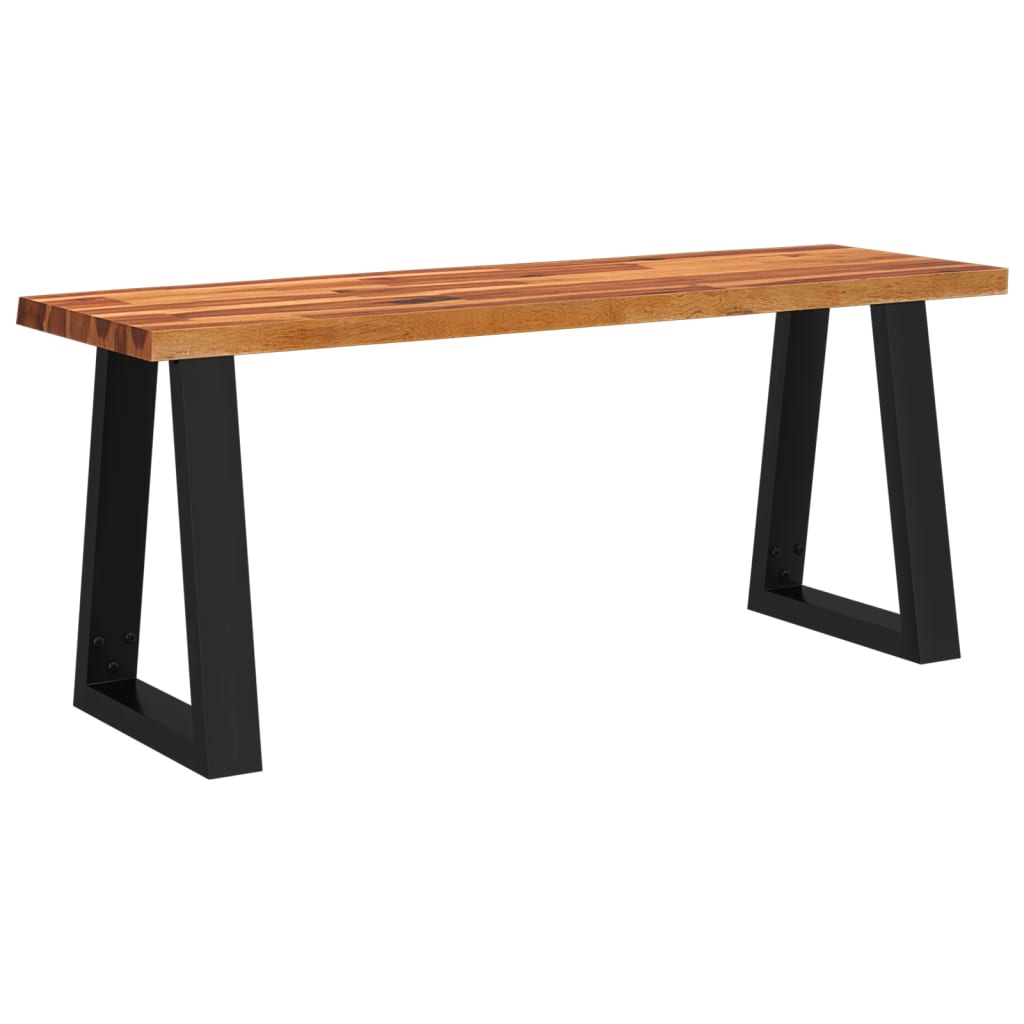 Set da Pranzo 3 pz con Bordi Vivi in Legno Massello di Acacia - immagine 4