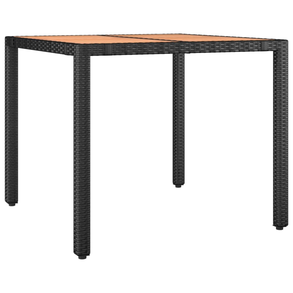 Set da Pranzo da Giardino 3 pz con Cuscini Nero in Polyrattan - immagine 6