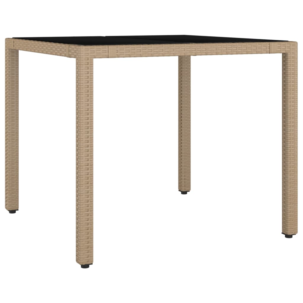 Set da Pranzo da Giardino 3 pz con Cuscini Beige in Polyrattan - immagine 6