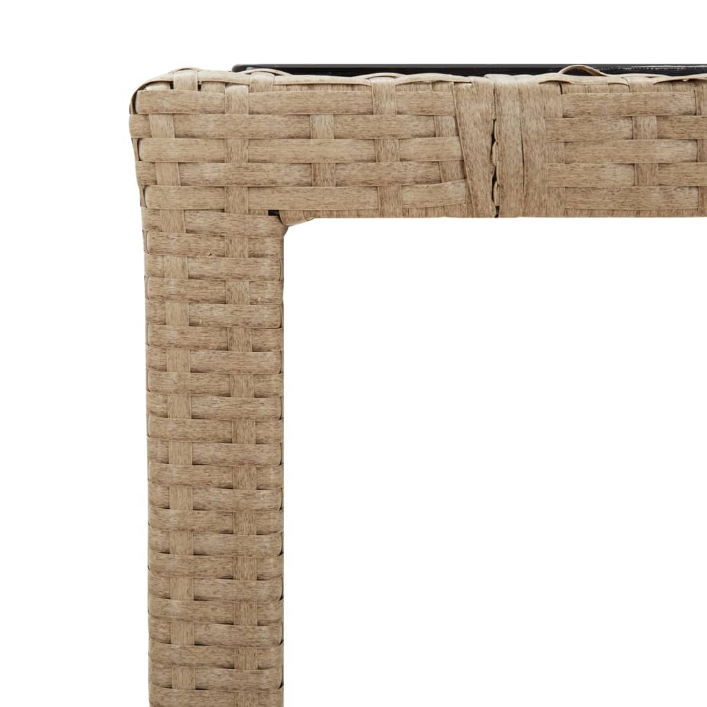 Set da Pranzo da Giardino 5 pz con Cuscini Beige in Polyrattan - immagine 8