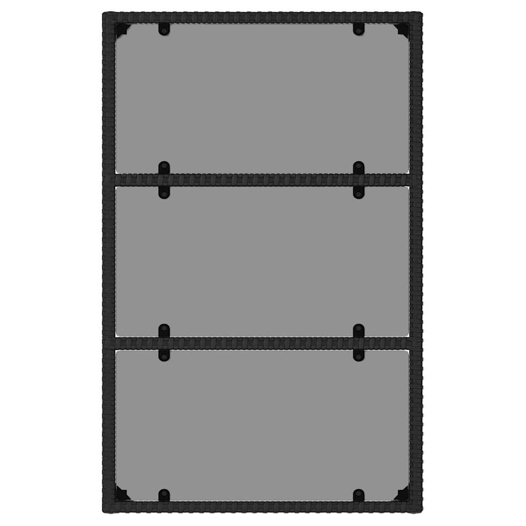 Set Mobili da Giardino 6 pz con Cuscini in Polyrattan Nero - immagine 5