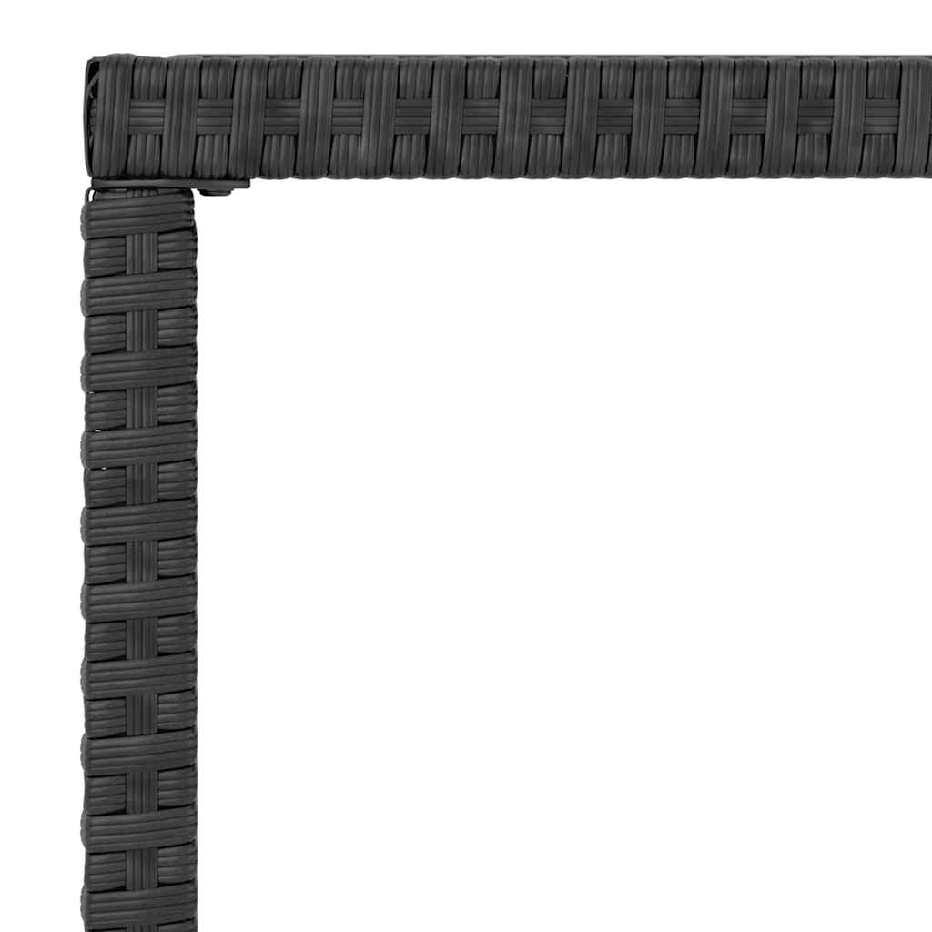 Set Mobili da Giardino 6 pz con Cuscini in Polyrattan Nero - immagine 6