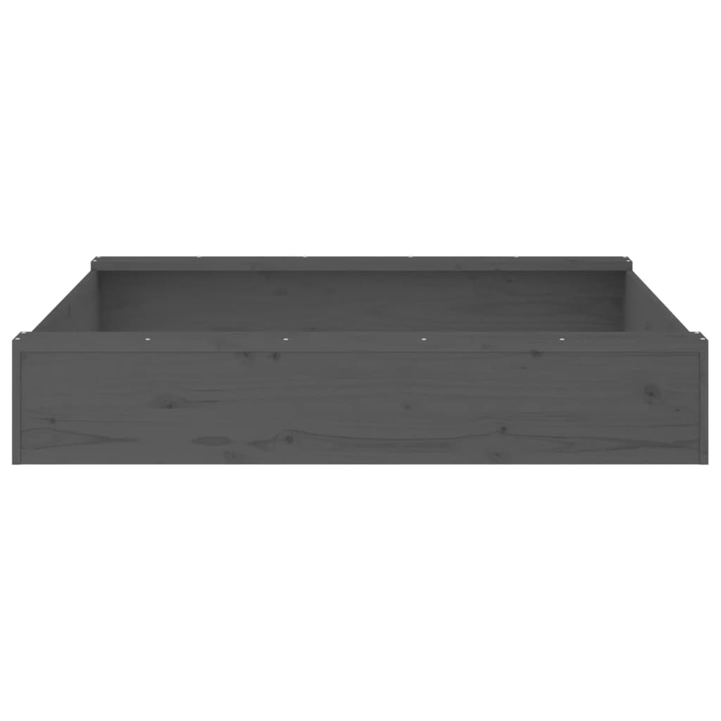 Sabbiera con Sedute Grigia Quadrata in Legno Massello di Pino - immagine 9