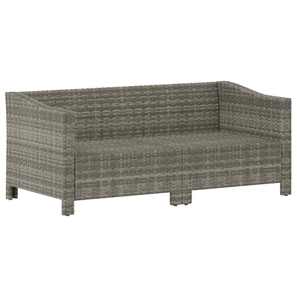 Set Divani da Giardino 4 pz con Cuscini in Polyrattan Grigio - immagine 3