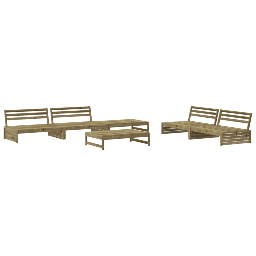 Set Divani da Giardino 6pz con Cuscini Legno Impregnato di Pino - immagine 3
