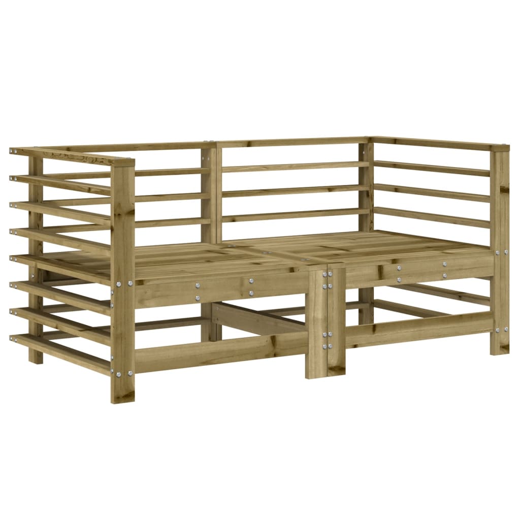 Set Salotto da Giardino 6 pz Bianco in Legno Massello di Pino - immagine 3