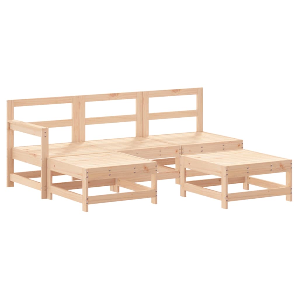 Set Salotto da Giardino 5 pz in Legno Massello di Pino - immagine 2
