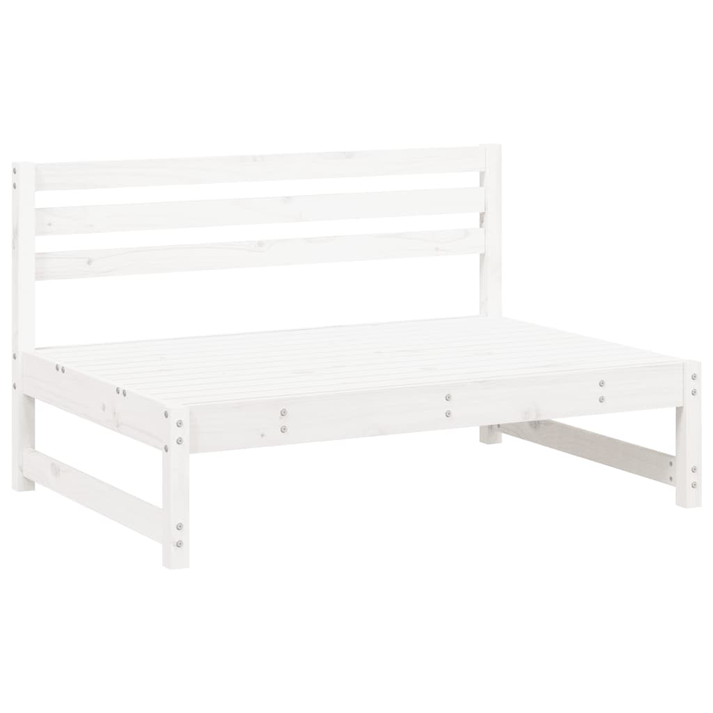 Set Salotto da Giardino 4 pz Bianco in Legno Massello di Pino - immagine 3