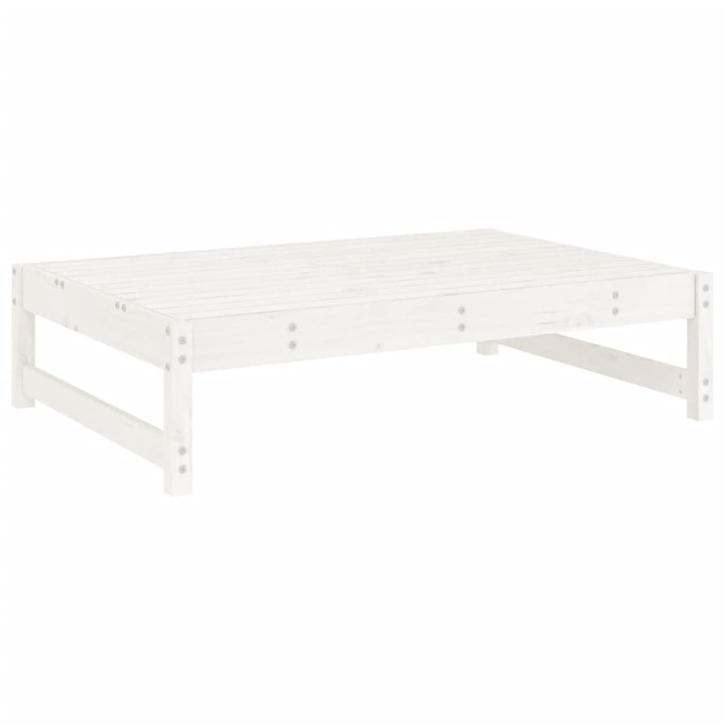 Set Salotto da Giardino 4 pz Bianco in Legno Massello di Pino - immagine 4