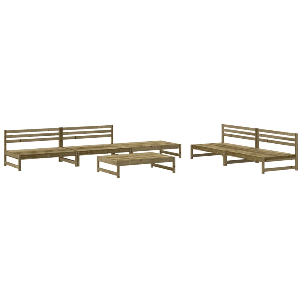 Set Salotto da Giardino 6 pz in Legno Impregnato di Pino - immagine 2