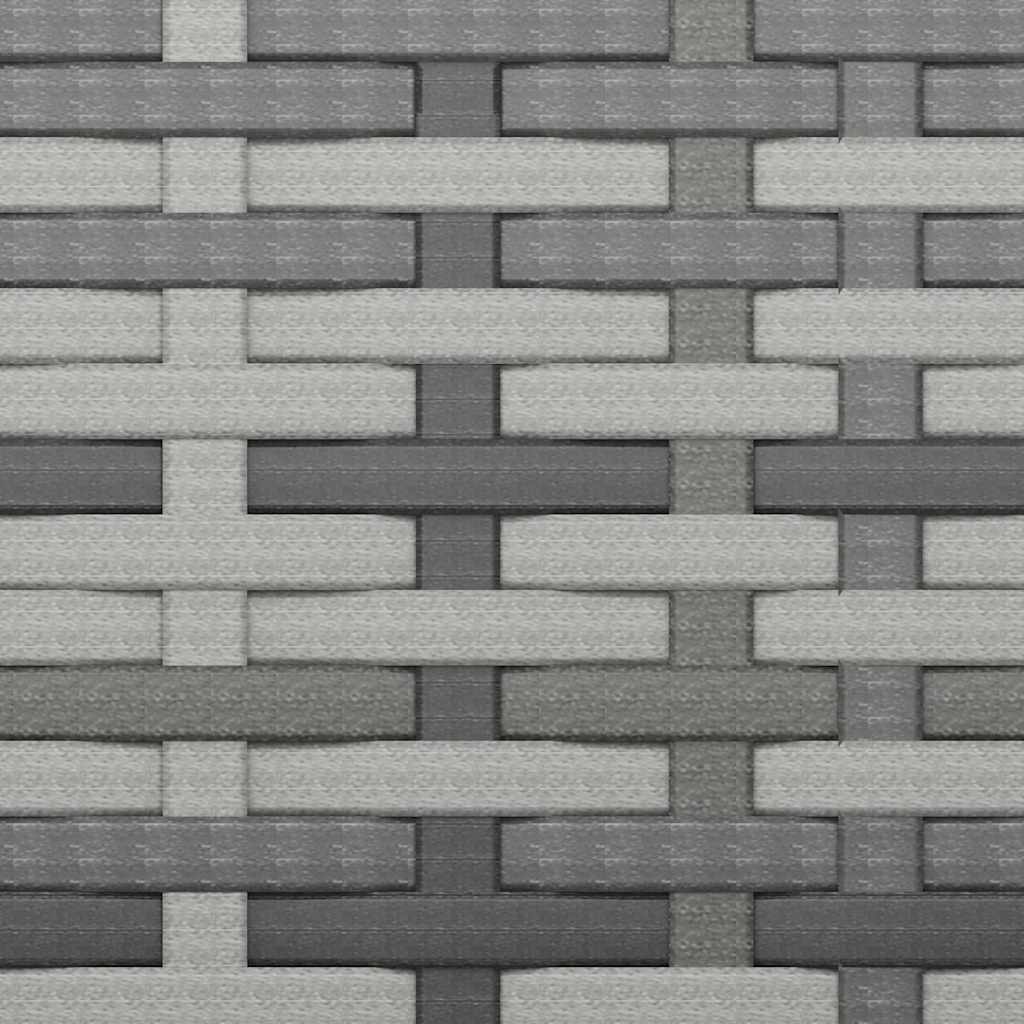 Divano da Giardino a 3 Posti con Cuscini Nero in Polyrattan - immagine 6